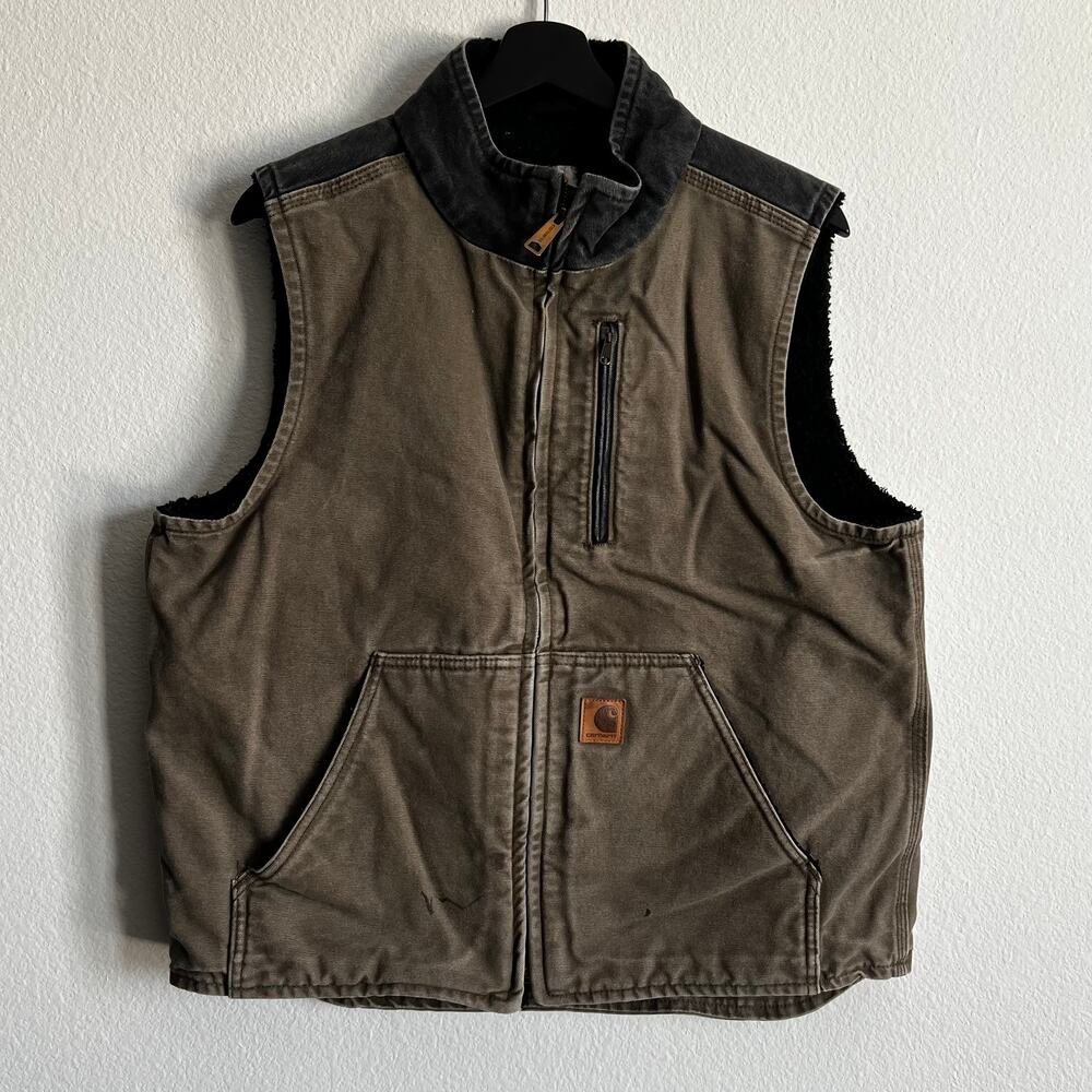 Carhartt V33 black brown work wear vest